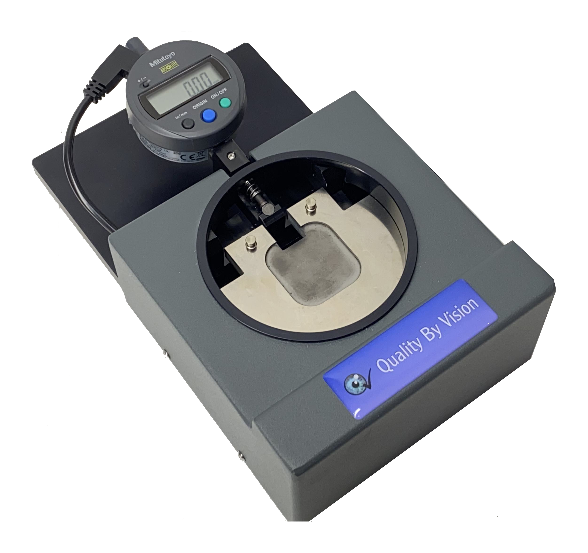 Beverage seam thickness gauge with digital indicator